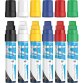 Marqueur acrylique schneider paint it 330 15mm pochette de 6 couleurs assorties (noir,   bleu, rouge blanc violet,