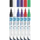 Marqueur acrylique schneider paint it 310 2mm pochette de  6 couleurs assorties (noir,   bleu, rouge, blanc, violet,