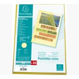 Sachet 100 pochettes polypropylène grainé 12/100e - A4 - Jaune