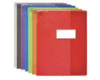 Protege-cah Oxford strong line 17x22 sans marque page pvc150 translucide assorti