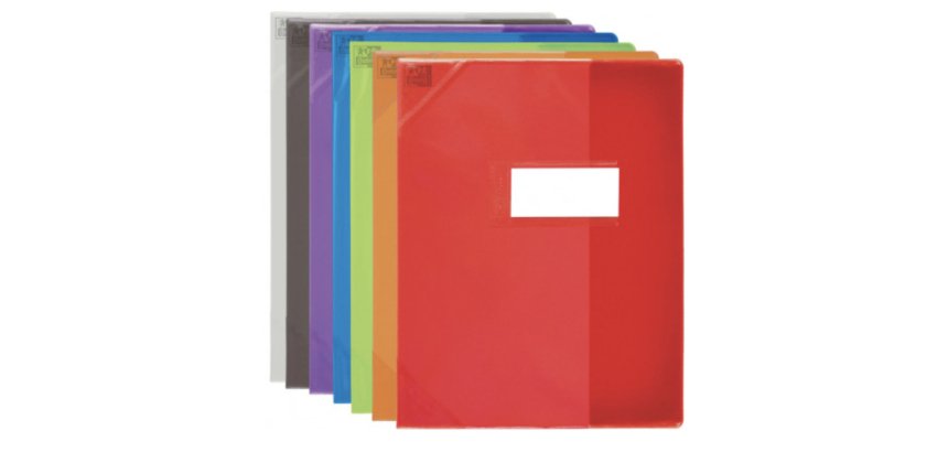 Protege-cah Oxford strong line 17x22 sans marque page pvc150 translucide assorti