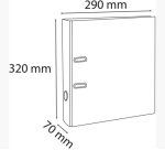 Classeur levier exacompta a4 pvc capacite 665 feuilles     robuste et ergonomique dos de 70 mm dim 32x29 cm coloris