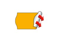 Étiquette pour étiqueteuse de prix, 26 x 12 mm, rouge