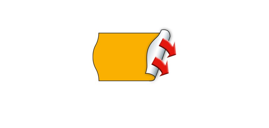 Étiquette pour étiqueteuse de prix, 26 x 16 mm, rouge