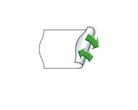 Étiquette pour étiqueteuse de prix, 26 x 16 mm, blanc