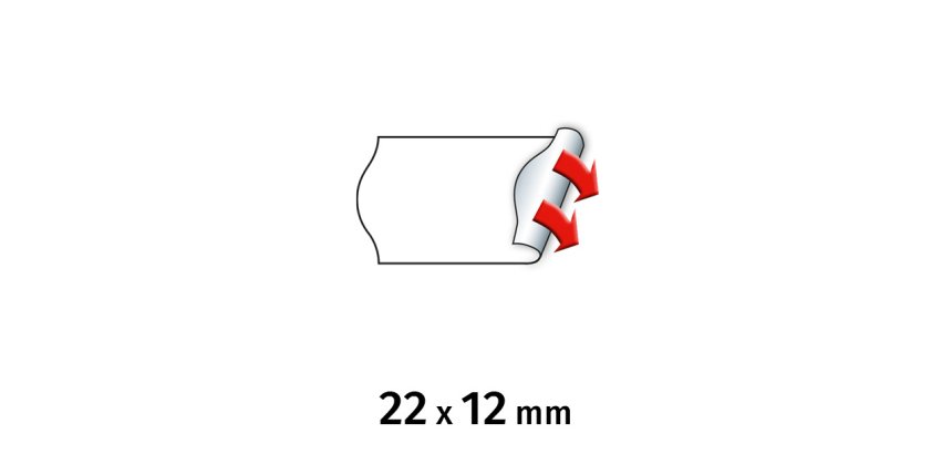 Étiquette pour étiqueteuse de prix 22 x 12 mm, blanc