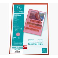 Sachet 100 pochettes polypropylène grainé 12/100e - A4