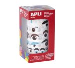 Gommette apli kids yeux formeset coloris assortis rouleau   1380 unites