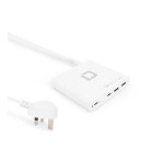 DICOTA D31893 chargeur d'appareils mobiles Ordinateur portable, Smartphone, Tablette Blanc Charge rapide Intérieure