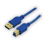 MCL MC1G99AZMC923AB2B câble USB USB 3.2 Gen 1 (3.1 Gen 1) 1,8 m USB A USB B 5 Gbit/s Bleu