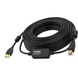 Vision TC 10MUSB+/BL/2 câble USB USB 2.0 10 m USB A USB B Noir