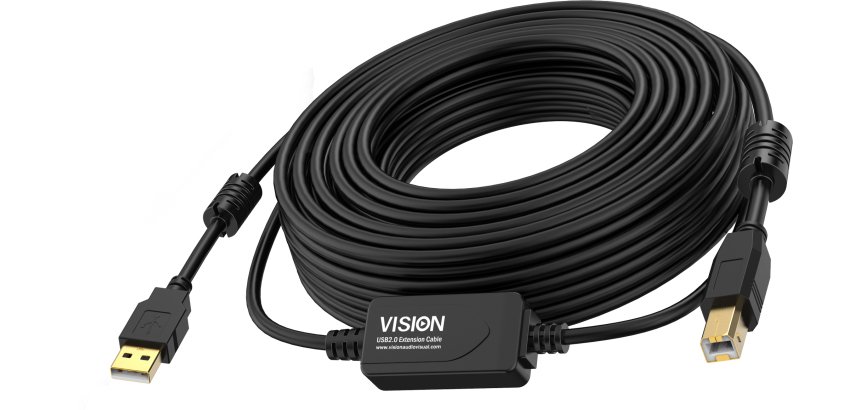 Vision TC 10MUSB+/BL/2 câble USB USB 2.0 10 m USB A USB B Noir