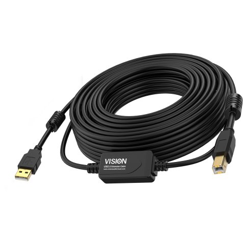 Vision TC 10MUSB+/BL/2 câble USB USB 2.0 10 m USB A USB B Noir