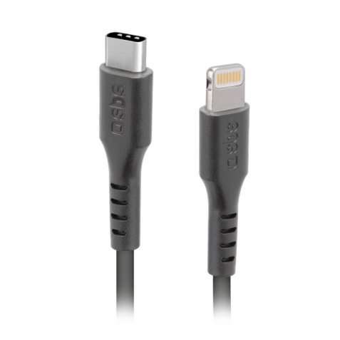 SBS Câble USB Lightning - Type C, 1m, noir