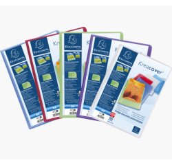 Protège-documents en polypropylène semi-rigide KreaCover® Chromaline 200 vues - A4 - Couleurs assorties