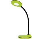 Lampe LED Splash Kiwi,avec variateur. Dim. Tête D10,5 cm, bras flexible H32 cm, socle D13 cm