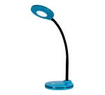 Lampe LED Splash Lagoon,avec variateur. Dim. Tête D10,5 cm, bras flexible H32 cm, socle D13 cm