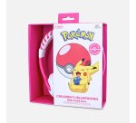 OTL Technologies Pokémon Pokéball Pink Kids Cuffie Cablato A Padiglione Gaming Rosa, Bianco