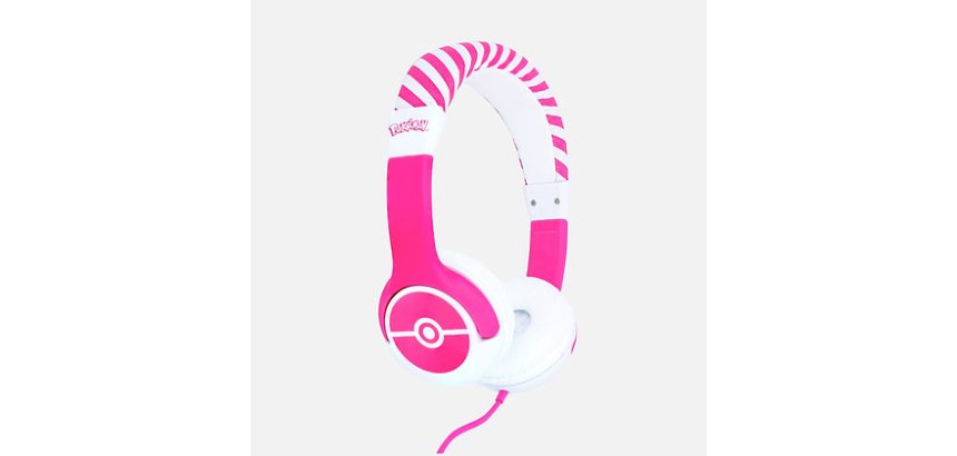 OTL Technologies Pokémon Pokéball Pink Kids Cuffie Cablato A Padiglione Gaming Rosa, Bianco