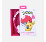 OTL Technologies Pokémon Pokéball Pink Kids Cuffie Cablato A Padiglione Gaming Rosa, Bianco