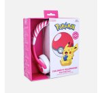 OTL Technologies Pokémon Pokéball Pink Kids Cuffie Cablato A Padiglione Gaming Rosa, Bianco