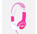 OTL Technologies Pokémon Pokéball Pink Kids Cuffie Cablato A Padiglione Gaming Rosa, Bianco