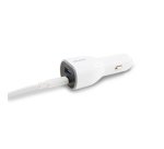 DICOTA D31932 chargeur d'appareils mobiles Ordinateur portable, Smartphone, Tablette Blanc Allume-cigare Auto