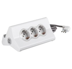 bticino S3713DBU power extension 2 m 3 AC outlet(s) Indoor White