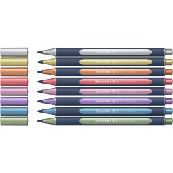 Pochette schneider roller metallique paint it 050 trait 0,4 mm pointe ultra smooth 8  coloris assorti