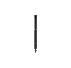 Stylo-plume  parker im monochrome noir pointe        moyenne encre bleu etui       cadeau