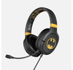 OTL Technologies DC Comics Batman Pro G1 Cuffie Cablato A Padiglione Gaming Nero, Oro