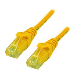 MCL 0.5m Cat6 U/UTP câble de réseau Jaune 0,5 m U/UTP (UTP) Rond