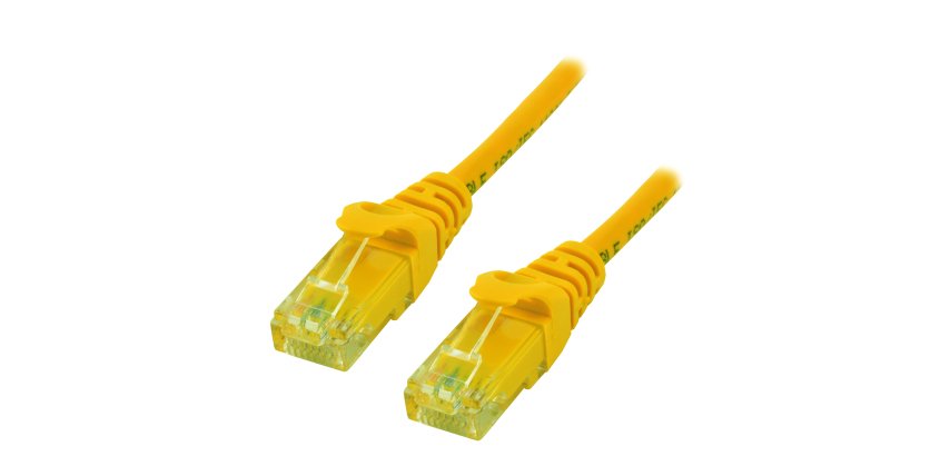 MCL 0.5m Cat6 U/UTP câble de réseau Jaune 0,5 m U/UTP (UTP) Rond