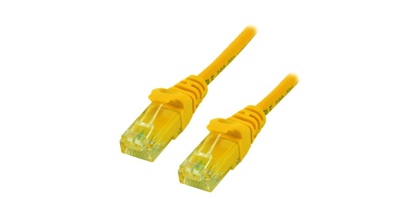 MCL 0.5m Cat6 U/UTP câble de réseau Jaune 0,5 m U/UTP (UTP)