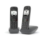 Gigaset AS490 Duo Analog/DECT telephone Caller ID Black