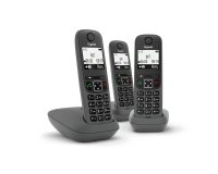 Gigaset AS490 Trio Analog/DECT telephone Caller ID Black
