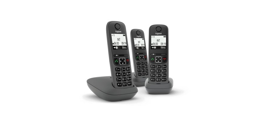 Gigaset AS490 Trio Telefono analogico/DECT Identificatore di chiamata Nero