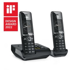 Gigaset COMFORT 550A duo Analog/DECT telephone Caller ID Black