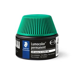 Recharge marqueur permanent staedtler lumocolor 488 48    pour marqueurs compacts 348   flacon 20ml coloris vert