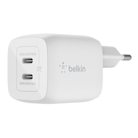 Belkin WCH011vfWH Ordinateur portable, Smartphone, Tablette Blanc Secteur Charge rapide Intérieure