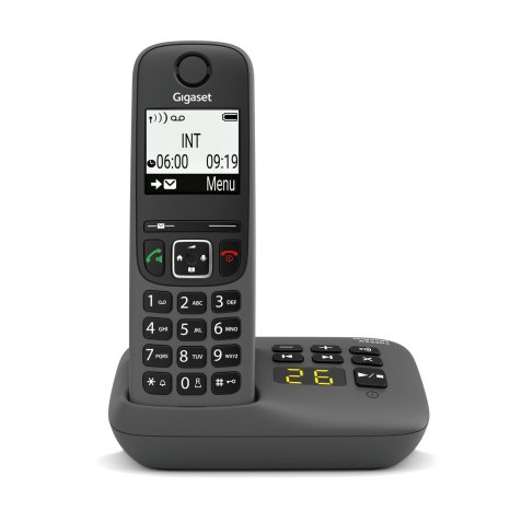 Gigaset AS490A Analog/DECT telephone Caller ID Black