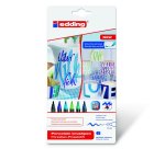 Feutre edding porcelaine e4200 céramique émaillée verre pointe pinceau fine flexible pochette 6 coloris froids