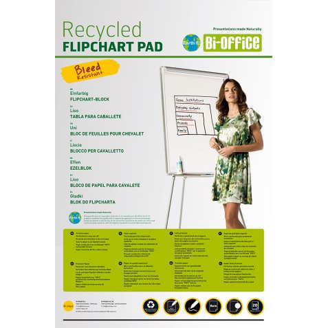 Bi-Office FL0325003 blocco per lavagne e accessori Libera installazione Carta Bianco