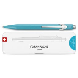 Stylo bille 849 Colormat X: Corps hexagonal en alu, finition microbillée. Slimpack-Turquoise