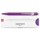 Stylo bille 849 Colormat X : Corps hexagonal en alu - finition microbillée. Slimpack-Violet