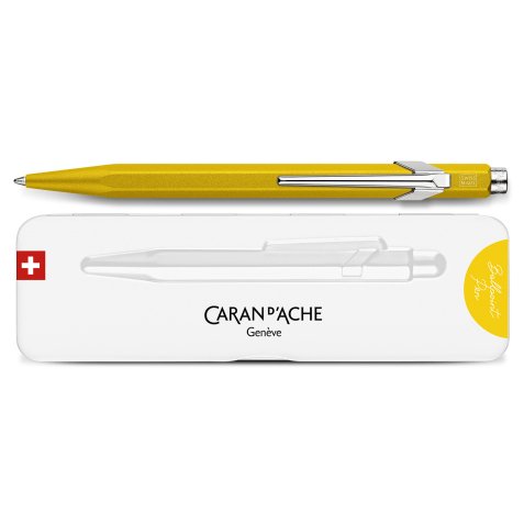 Stylo bille 849 Colormat X : Corps hexagonal en alu - finition microbillée. Slimpack-Jaune