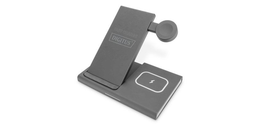 Digitus Estación de carga 3 en 1, plegable, inalámbrica