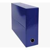Boîte de classement Iderama, carte lustrée pelliculée, dos 9 cm, 34x25,5cm, coloris Bleu foncé