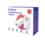 Strong POWERL1000DUOWIFIEUV2 1000 Mbit/s Collegamento ethernet LAN Wi-Fi Bianco 2 pz