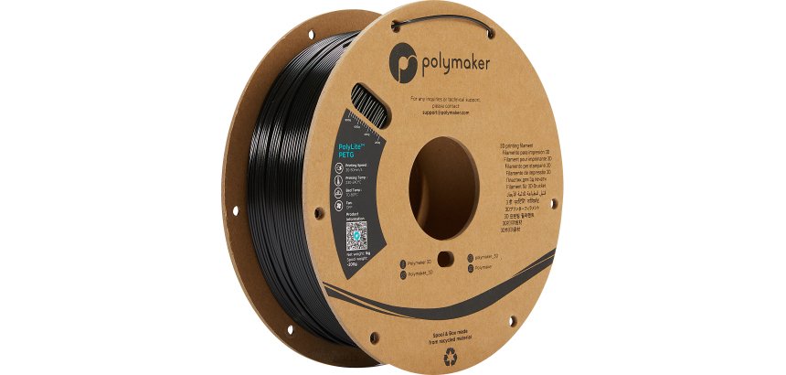 Polymaker PB01043 matériel d'impression 3D PETg (polyéthylène téréphtalate glycolisé) Noir 3 kg